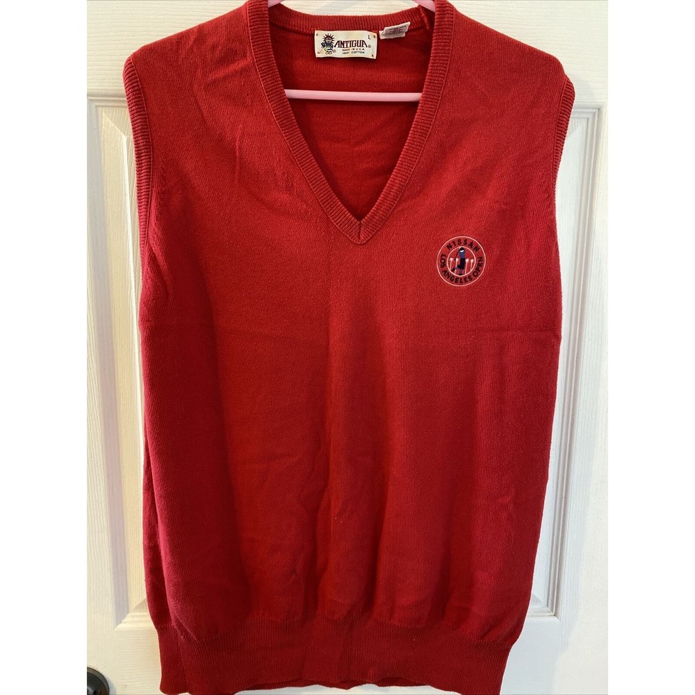 Vintage Rare Antigua Nissan Los Angeles Golf Vest Adult Men Size Large